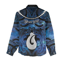 Personalized Maori Matariki Hei Matau Women Casual Shirt Maori Kowhaiwhai Pattern Galaxy