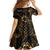 Indonesian Batik Pattern Vintage Brown Kid Short Sleeve Dress