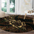 Indonesian Batik Pattern Vintage Brown Round Carpet
