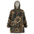 Indonesian Batik Pattern Vintage Brown Wearable Blanket Hoodie