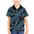 Indonesia Batik Pattern Family Matching Mermaid Dress and Hawaiian Shirt Blue Version
