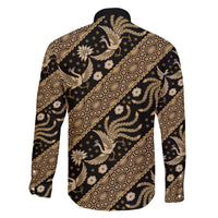 Indonesia Batik Pattern Family Matching Tank Maxi Dress and Hawaiian Shirt Gold Version LT01 - Polynesian Pride