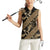 Indonesia Batik Pattern Women Sleeveless Polo Shirt Gold Version