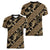 Indonesia Batik Pattern Women V-Neck T-Shirt Gold Version