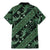 Indonesia Batik Pattern Family Matching Mermaid Dress and Hawaiian Shirt Green Version