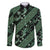 Indonesia Batik Pattern Family Matching Tank Maxi Dress and Hawaiian Shirt Green Version