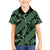 Indonesia Batik Pattern Family Matching Tank Maxi Dress and Hawaiian Shirt Green Version
