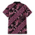 Indonesia Batik Pattern Family Matching Mermaid Dress and Hawaiian Shirt Pink Version