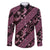 Indonesia Batik Pattern Family Matching Mermaid Dress and Hawaiian Shirt Pink Version