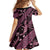 Indonesia Batik Pattern Kid Short Sleeve Dress Pink Version