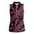Indonesia Batik Pattern Women Sleeveless Polo Shirt Pink Version