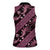 Indonesia Batik Pattern Women Sleeveless Polo Shirt Pink Version