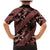 Indonesia Batik Pattern Family Matching Mermaid Dress and Hawaiian Shirt Red Version