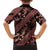 Indonesia Batik Pattern Family Matching Puletasi and Hawaiian Shirt Red Version