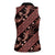 Indonesia Batik Pattern Women Sleeveless Polo Shirt Red Version