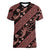 Indonesia Batik Pattern Women V-Neck T-Shirt Red Version