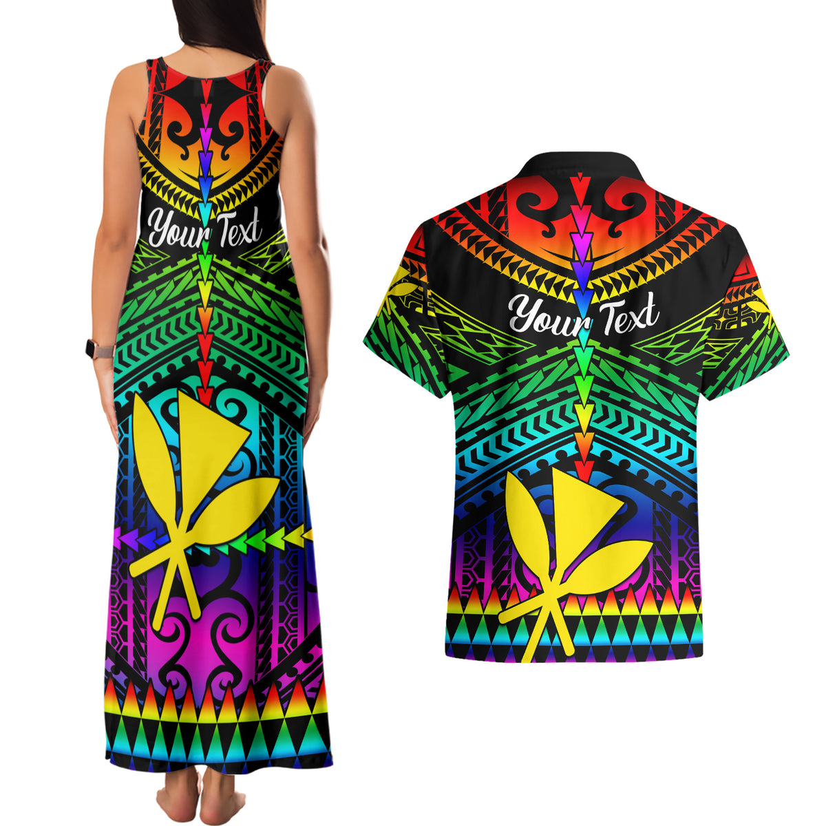 personalised-hawaii-couples-matching-tank-maxi-dress-and-hawaiian-shirt-kanaka-maoli-kakau-2023-national-coming-out-day
