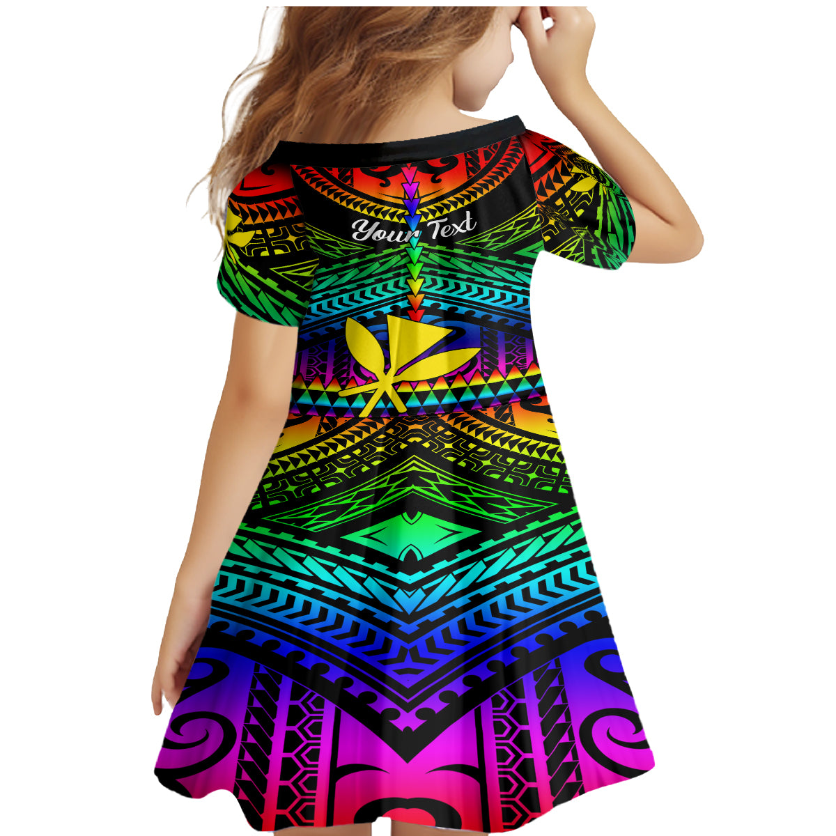 Personalised Hawaii Family Matching Mermaid Dress and Hawaiian Shirt Kanaka Maoli Kakau 2023 National Coming Out Day LT01 - Polynesian Pride