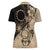 Cook Islands Turtle Women Polo Shirt Stars and Hibiscus - Beige