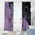 Cook Islands Turtle Window Curtain Stars and Hibiscus - Purple