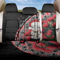 New Zealand Christmas Meri Kirihimete Back Car Seat Cover Santa Hei Tiki Pohutukawa LT01 One Size Black - Polynesian Pride