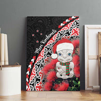 New Zealand Christmas Meri Kirihimete Canvas Wall Art Santa Hei Tiki Pohutukawa LT01 - Polynesian Pride