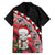 New Zealand Christmas Meri Kirihimete Family Matching Off The Shoulder Long Sleeve Dress and Hawaiian Shirt Santa Hei Tiki Pohutukawa