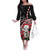 New Zealand Christmas Meri Kirihimete Family Matching Off The Shoulder Long Sleeve Dress and Hawaiian Shirt Santa Hei Tiki Pohutukawa