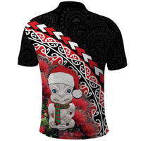 New Zealand Christmas Meri Kirihimete Polo Shirt Santa Hei Tiki Pohutukawa LT01 - Polynesian Pride