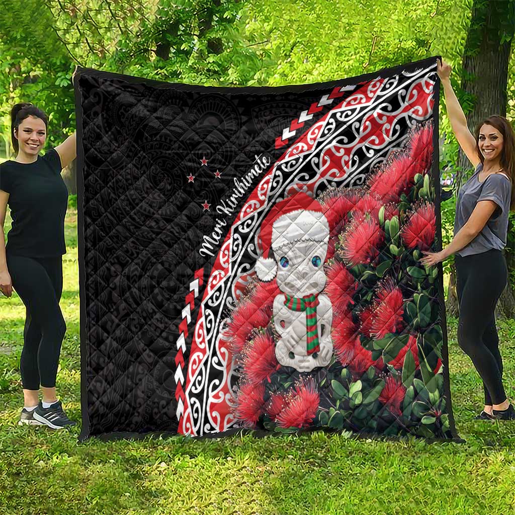 New Zealand Christmas Meri Kirihimete Quilt Santa Hei Tiki Pohutukawa LT01 - Polynesian Pride