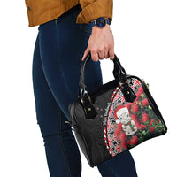 New Zealand Christmas Meri Kirihimete Shoulder Handbag Santa Hei Tiki Pohutukawa LT01 - Polynesian Pride