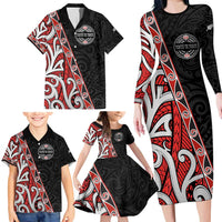 Aotearoa Toitu Te Tiriti Family Matching Long Sleeve Bodycon Dress and Hawaiian Shirt Honour The Treaty New Zealand LT01 - Polynesian Pride