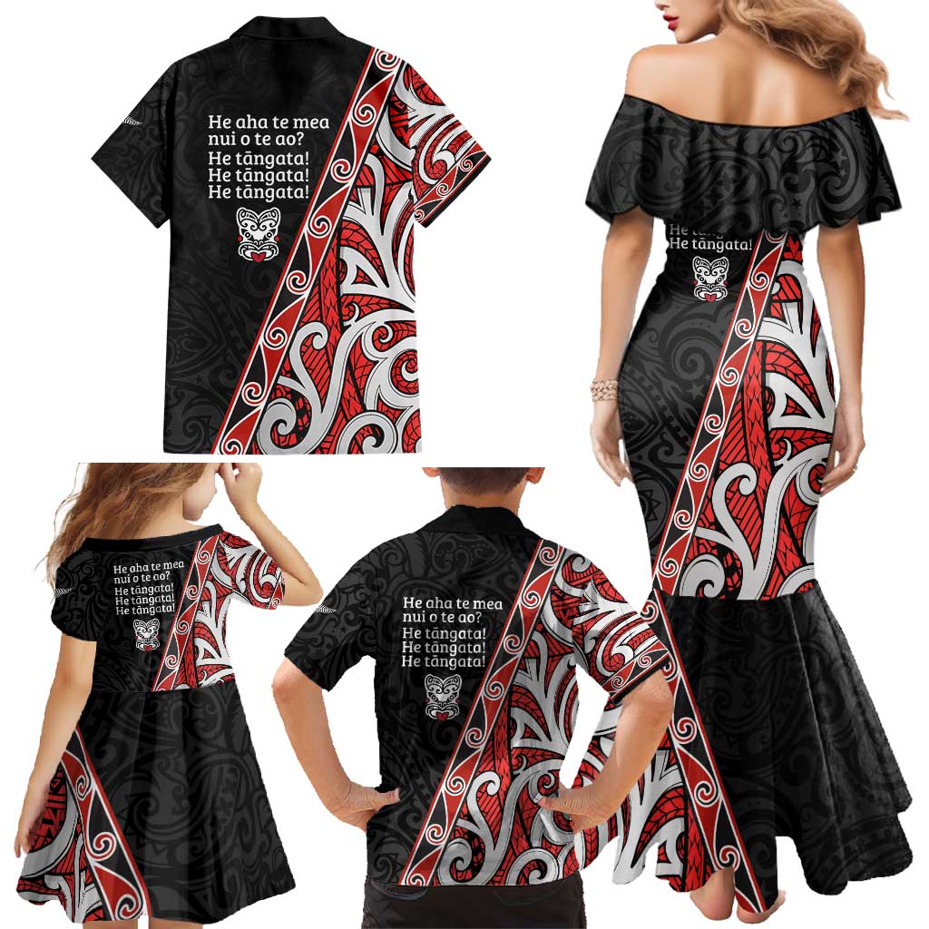Aotearoa Toitu Te Tiriti Family Matching Mermaid Dress and Hawaiian Shirt Honour The Treaty New Zealand LT01 - Polynesian Pride