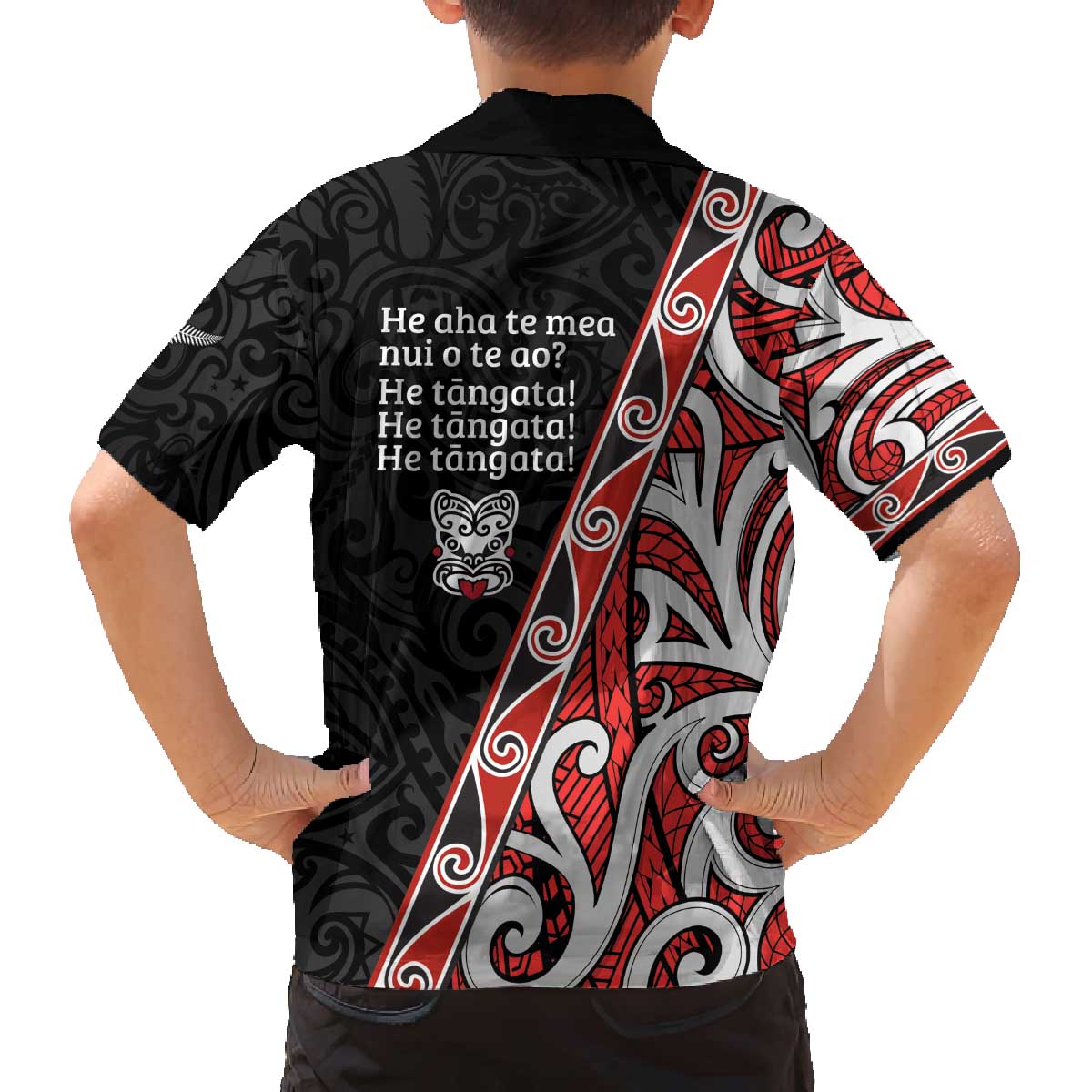 Aotearoa Toitu Te Tiriti Family Matching Off The Shoulder Long Sleeve Dress and Hawaiian Shirt Honour The Treaty New Zealand LT01 - Polynesian Pride