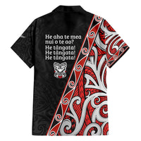 Aotearoa Toitu Te Tiriti Family Matching Off The Shoulder Long Sleeve Dress and Hawaiian Shirt Honour The Treaty New Zealand LT01 - Polynesian Pride