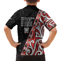 Aotearoa Toitu Te Tiriti Family Matching Off Shoulder Maxi Dress and Hawaiian Shirt Honour The Treaty New Zealand LT01 - Polynesian Pride