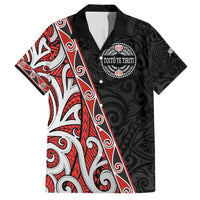 Aotearoa Toitu Te Tiriti Family Matching Puletasi and Hawaiian Shirt Honour The Treaty New Zealand LT01 Dad's Shirt - Short Sleeve Black - Polynesian Pride