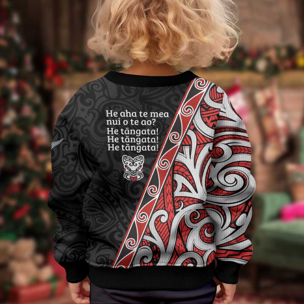 Aotearoa Toitu Te Tiriti Kid Ugly Christmas Sweater Honour The Treaty New Zealand LT01 - Polynesian Pride