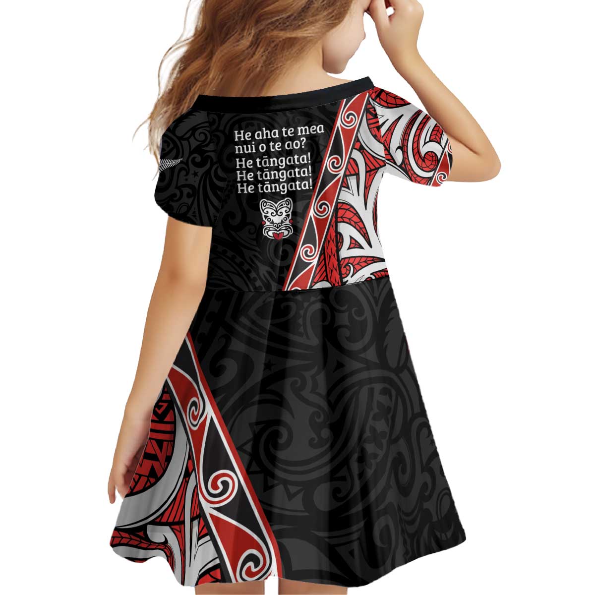 Aotearoa Toitu Te Tiriti Kid Short Sleeve Dress Honour The Treaty New Zealand LT01 - Polynesian Pride