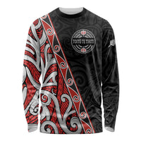 Aotearoa Toitu Te Tiriti Long Sleeve Shirt Honour The Treaty New Zealand LT01 Unisex Black - Polynesian Pride