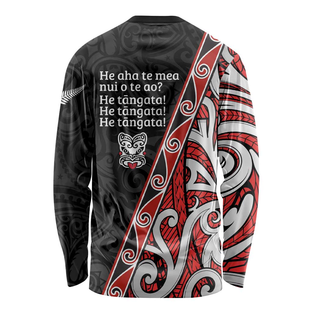Aotearoa Toitu Te Tiriti Long Sleeve Shirt Honour The Treaty New Zealand LT01 - Polynesian Pride