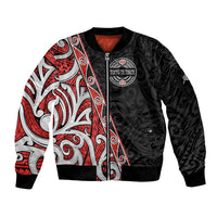 Aotearoa Toitu Te Tiriti Sleeve Zip Bomber Jacket Honour The Treaty New Zealand
