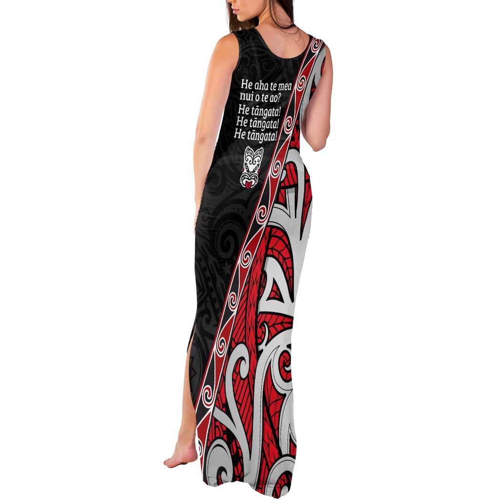 Aotearoa Toitu Te Tiriti Tank Maxi Dress Honour The Treaty New Zealand LT01 - Polynesian Pride