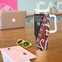 Aotearoa Toitu Te Tiriti Tumbler With Handle Honour The Treaty New Zealand LT01 - Polynesian Pride