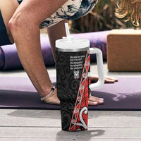 Aotearoa Toitu Te Tiriti Tumbler With Handle Honour The Treaty New Zealand LT01 - Polynesian Pride