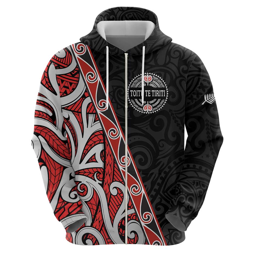 Aotearoa Toitu Te Tiriti Zip Hoodie Honour The Treaty New Zealand LT01 - Polynesian Pride