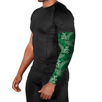Forest Green Monstera Arm Sleeves Polynesian Tribal Pattern - Polynesian Pride