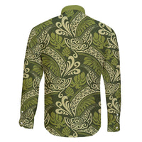 Olive Green Monstera Family Matching Mermaid Dress and Hawaiian Shirt Polynesian Tribal Pattern - Polynesian Pride
