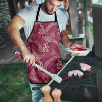 Sweet Pink Monstera Apron Polynesian Tribal Pattern - Polynesian Pride
