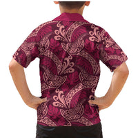 Sweet Pink Monstera Family Matching Mermaid Dress and Hawaiian Shirt Polynesian Tribal Pattern - Polynesian Pride